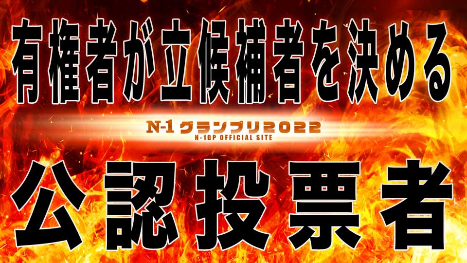 あなたの投票が候補者を決める鍵となる！N-1グランプリ公認投票者ページ NHK党
